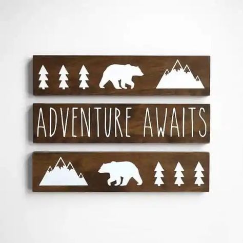 Baby Bear Nursery, Adventure Nursery Decor, Boy Nursery Themes, Bear Nursery Decor, Mountain Nursery, Adventure Nursery, Woodland Nursery Theme, Bear Nursery, Nursery Theme