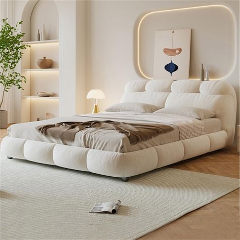 AL Ebdaa Al Malakie Furniture (@almalake_style) • Instagram photos and videos White Double Bed Frame, Modern Contemporary Bed, Adult Loft Bed, Modern Double Beds, Bed Frame Headboard, Nightstands Bedroom, Bed Organizer, Beds Modern, Tatami Bed