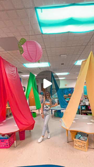 Stephanie Mattarock | Kindergarten on Instagram: "⛺️CAMP DAY is a must! ⛺️  This classroom transformation is a blast and my kids were loving every minute!   Here are the activities we did:   ⛺️ Flashlight place value write the room ⛺️ Read + write about camp themed books ⛺️Fishing for heart words ⛺️ S’mores vowel sorting  ⛺️ Subtract and color   ⛺️ “Went” Camping emergent reader ⛺️ Camp Day crowns   Comment “CAMP” and I’ll send you my Camp Day pack to use with your class!   #campingday #iteachk #iteachkinder #iteachkindergarten #kindergarten #kindergartenactivities #kindergartenteacher #teachersofinstagram #classroomtransformation #setthestagetoengage #campday" Camping Theme Class Party, Camping Ideas For Classroom, Camping Week Activities For Kids, Classroom Camping Day, Classroom Tent, Camping Day In The Classroom, Classroom Camping Theme, Camping Classroom Theme, Camp Kindergarten