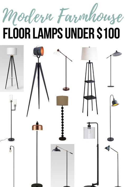 Want to complete vibe of the home that you love? Check out these 14 Modern Farmhouse Floor lamps. They're perfect for lighting and adding accent to your space, plus these floor lamps are all under $100 #homdedecor #floorlamps #farmhousefloorlamps Modern Farmhouse Lamps Living Rooms, Modern Farmhouse Lamps, Farmhouse Floor Lamp, Farmhouse Style Lighting Fixtures, Floor Lamp Ideas, Modern Farmhouse Flooring, Modern Farmhouse Floors, Farmhouse Floor Lamps, Farmhouse Style Lighting