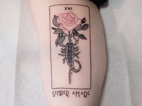 Love Tarot Card, Tarot Tattoo, Scorpion Tattoo, Dad Tattoos, Love Tarot, Tarot Cards, Flower Tattoo, Tattoos, Instagram