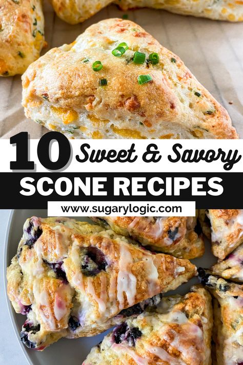 Unique Scones, Scones Recipe Uk, Fruit Scones Recipe, Savory Scones Recipe, Lemon Scones Recipe, Easy Scone, Tea Treats, Scone Recipes, Fruit Scones