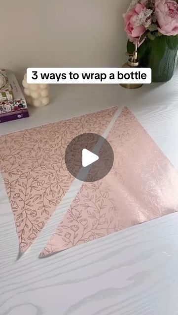 CRAFT ICON on Instagram: "Bottle wrapping tutorial

@effectivespaces

giftideas. #bottleart. #gifts.
#reels. #waterbottles. #drinks" Wine Bottle Christmas Gifts Wrapping, Champagne Gift Wrapping Ideas, Wrapping Bottles Gift, How To Wrap A Bottle, Bottle Wrapping Ideas, Gift Wrap A Bottle, Craft Icon, Wine Bottles Gift Wrap, Wine Gift Wrapping