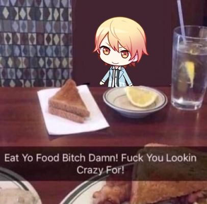 eat yo damn food Eat Yo Food B Damn, Tsukasa Tenma, Food Memes, Hatsune Miku, Yummy Food, Fan Art, Fan, Collage, Memes