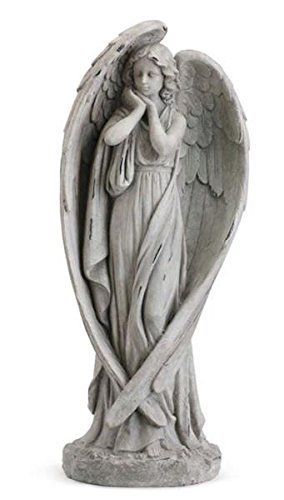 $43.95 - 18" - Amazon.com : Napco Dramatic Wing Tall Praying Angel Garden Staue : Gateway Angel Flowers, Angel Garden Statues, Wing Angel, Angel Garden, Outdoor Garden Statues, Rock Flowers, Praying Angel, Angel Figure, Angel Sculpture