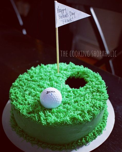 Golf Cake Ideas Easy, Golf Dessert Ideas, Golf Cake Homemade, How To Make Golf Ball Cake, Golf Cakes For Men Birthdays Easy, Birthday Cake Golf Theme, Father’s Day Cake Ideas, 18th Birthday Golf Cake, Golf Ice Cream Cake