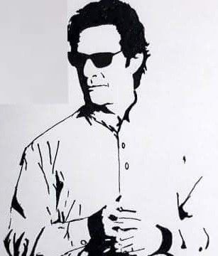 Imran Khan Painting, Imran Khan Black And White, Imran Khan Sketch, Imran Khan Pic, Sufi Art, Black White Drawing, Imran Khan Photos, Human Painting, Laser Cut Necklace