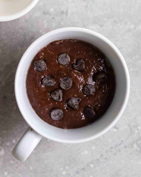 Microwave Protein Brownie, Protein Brownie In A Mug, Protein Mug Brownie, Mug Brownie, Protein Brownie, Protein Mug Cakes, Chocolate Protein Shakes, Brownie In A Mug, Brownie Cups