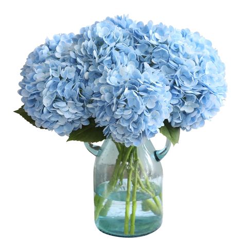 PRICES MAY VARY. [HIGH QUALITY HYDRANGEAS]: Artificial hydrangea flowers look like the real thing, the realistic latex of the flower is made of softness, the petals are full and soft, the lifelike texture on the petals and leaves is odorless and safe for both Child and Old Man and pets. More realistic, larger and softer than ordinary hydrangeas. After spraying water, the petals can condense water droplets, can be placed outdoors, and fade resistant. [USAGES]: The Blue hydrangea artificial flower Fake Hydrangeas, Home Decor Blue, Flowers For Wedding, Artificial Hydrangeas, Hydrangea Flowers, Office Home Decor, Hydrangea Flower, Water Droplets, Blue Hydrangea