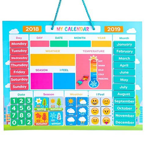 Weather Station For Kids, Preschool Calendar, Emotions Preschool, Preschool Learning Toys, 2 September, Classroom Calendar, My Calendar, Magnetic Calendar, Daily Calendar