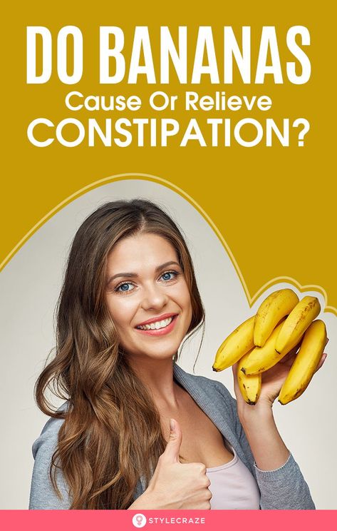 Do Bananas Cause Or Relieve Constipation?  The popular belief is that bananas help relieve constipation. However, a few individuals believe that this fiber-rich fruit may trigger constipation instead of relieving it. So, what’s the bottom-line? Read on to find out. #Health #Wellness #HealthCare Natural Remedies For Constipation, How To Treat Constipation, Constipation Diet, Constipation Smoothie, Help Constipation, Fiber Rich Fruits, Unripe Banana, Regular Bowel Movements, Prevent Constipation