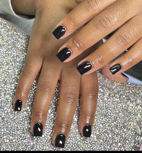 Short Black Gel Nails, L Nails, Nail Growth Tips, Black Gel Nails, Natural Nails Manicure, Gel Nails French, Overlay Nails, Natural Acrylic Nails, Long Acrylic Nail Designs