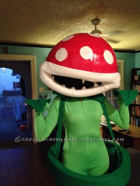 Fantastic+Mario+Bros+Piranha+Plant+Halloween+Costume Mario Flower Costume, Mario Flower, Nintendo Cosplay, Pokemon Bedroom, Arcade Party, Spirit Days, Piranha Plant, Pumpkin Halloween Costume, Halloween Things