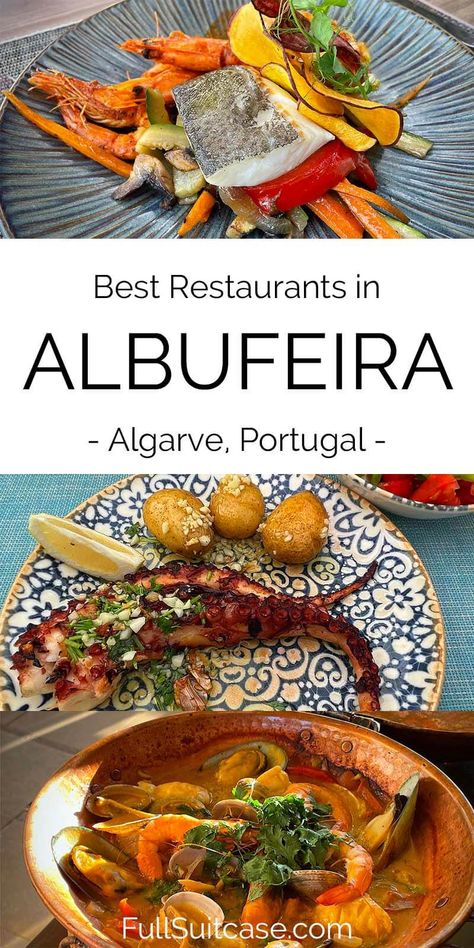 11 Best Restaurants in Albufeira 2023 (+Map & Insider Tips) Portugal Albufeira, Things To Do In Albufeira, Food To Eat In Portugal, Best Restaurants In Albufeira, Portugal Packing List, Algarve Portugal Itinerary, Albufeira Portugal Restaurants, Algarve Portugal Food, Ocean Restaurant