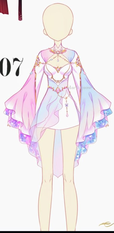 Cute Fairy Outfits Drawings, Manga Clothes Drawing, Jellyfish Dress Drawing, Goddess Outfit Ideas Drawing, Magical Girl Outfit Ideas Drawing, Pink Hero Costume Design, Fairy Outfits Drawing, Magical Outfits Drawing, Mermaid Outfit Drawing