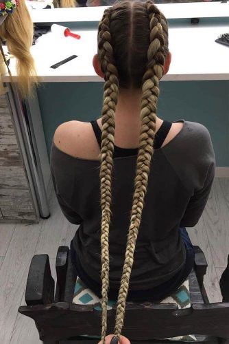 French Braid Hairstyles With Extensions, Double Dutch Braids With Extensions, Long Dutch Braids With Extensions, Two Dutch Braids With Extensions, Braids Dutch Braid, Dutch Braid With Extensions, Boxer Braids With Extensions, Dutch Braid Extensions, Long Dutch Braids