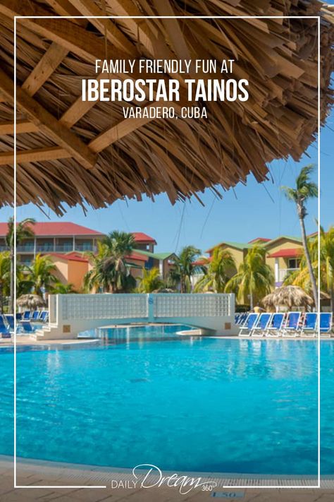 We have details on the Iberostar Tainos Varadero Cuba all-inclusive resort including its beaches, family-friendly amenities and pools. #Varadero #Cuba #allinclusive #resort #familyfriendly Cuba All Inclusive Resorts, Travel Bahamas, Carribean Travel, Cuba Varadero, Cuba Vacation, Varadero Cuba, Travel Caribbean, Latin America Travel, Caribbean Destinations