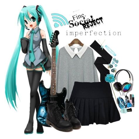 "Hatsune Miku" by steady-smile ❤ liked on Polyvore featuring Betsey Johnson, Marc by Marc Jacobs, Allstate Floral, Monsoon, Abercrombie & Fitch, Sisley, Laura Mercier, OPI, Deborah Lippmann and plus size clothing Hatsune Miku Casual Outfit, Hatsune Miku Inspired Outfits, Miku Inspired Outfits, Hatsune Miku Outfits, Inspired Clothes, Disney Bounds, Miku Cosplay, Anime Inspired Outfits, Casual Cosplay