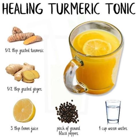 Ginger Turmeric Wellness Shot recipe with lemon and black pepperA powerful anti-inflammatory and immune boosting tonic. Turmeric Drinks, Turmeric Tonic, Ginger Shot Recipe, Lemon Shots, Turmeric Drink, Turmeric Shots, Turmeric Recipes, Ginger Shot, Wellness Shots