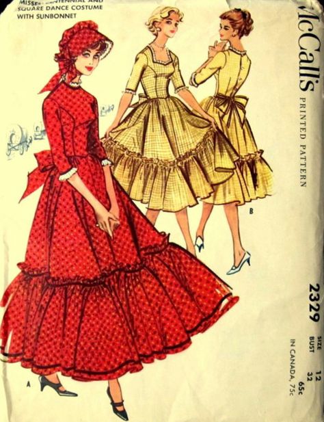 McCalls! Square Dance Dress, Vintage Clothes Patterns, Square Dance Dresses, Square Dance, Vintage Dress Patterns, Square Dancing, Costume Patterns, Mccalls Patterns, Prairie Dress