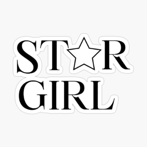 Get my art printed on awesome products. Support me at Redbubble #RBandME: https://www.redbubble.com/i/sticker/Star-Girl-Sticker-by-DezzT/156310873.EJUG5?asc=u Stargirl Aesthetic Stickers, Stargirl Tattoo Font, Star Stickers Aesthetic, Stargirl Sticker, Star Girl Wallpaper, Downtown Girl Stickers, Homemade Posters, Gold Star Sticker Aesthetic, Decorating Journal