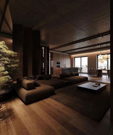 Luxury Japanese Apartment, Dark Japanese Interior, Japan House Interior, Korean House Interior, Japandi House, Modern Japanese Interior, Japanese Apartment, Design Room, Japandi Decor