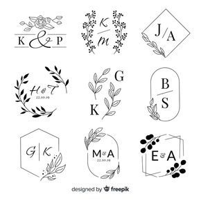 Colección de logotipos de monogramas de boda vector gratuito | Premium Vector #Freepik #vector #logo #boda #etiqueta #mano Wedding Monograms, Monogram Logos, Floral Logo Design, Wedding Logo Monogram, Wedding Logo Design, Monogram Logo Design, Pola Sulam, Wedding Monogram, Floral Logo