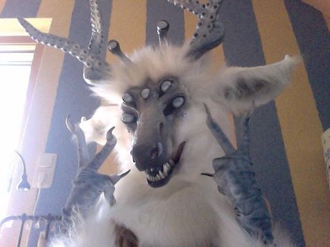 Fursuit Head, Animal Costumes, Creepy Art, Art Dolls, Animal Art, Art Inspo, Goats, Art Reference, Moose Art