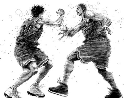 Slam Dunk, Basketball, Black And White, White, Black