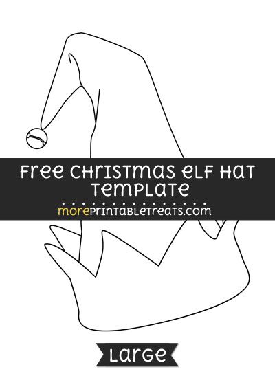 Christmas Elf Hat Template - Large Elf Hat Pattern Printable, Elf Hat Sewing Pattern, Elf Hat Diy, Elf Hat Template, Christmas Paper Crafts For Kids, Elf Hat Pattern, Third Grade Christmas, Gnome Shoes, Parade Costumes