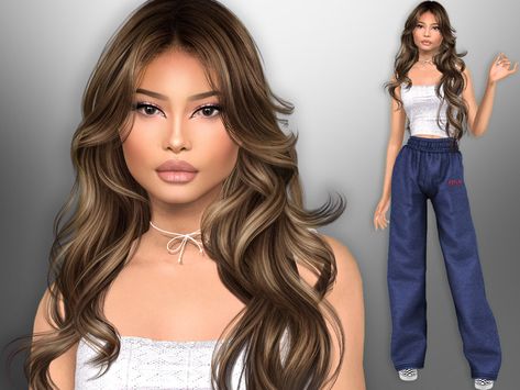 The Sims Resource - Carmen Gutierrez Sims 4 Resource Cc Clothes, Sims 4 Mods The Sims Resource, Sims 4 Cc Hair White Girl, Sims 4 White Girl Hair, Sims 4 Cc White Girl Hair, Cute Sims 4 Characters, Sims 4 Inspiration People, Clean Girl Sims 4 Cc, Sims 4 Cc Girl Hair