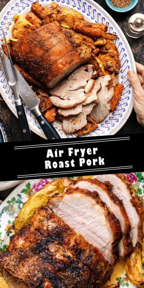 Air Fryer Pork Roast Boneless, Air Fryer Pork Roast, Air Fryer Recipes Pork Loin, Best Pork Roast Recipe, Sirloin Roast Recipes, Air Fryer Recipes Pork, Pork Rib Roast, Pork Sirloin Roast, Boneless Pork Loin Roast