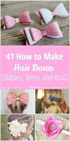 Homemade Hair Bows, Baby Accessories Diy, Hair Bows For Babies, Crochet Hair Bows, Bows For Babies, Make Hair Bows, Diy Crafts For Teens, Hair Bow Tutorial, Toddler Hair Bows