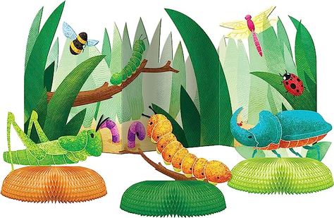 Amazon.com: Creative Converting Bugs Life 3D Honeycomb Centerpiece Kit - 4pcs : Toys & Games Insect Party, Bug Party, Party Table Centerpieces, Birthday Goodie Bags, Backyard Birthday, Kids Birthday Party Decoration, Yellow Birthday, Kids Themed Birthday Parties, Party Centerpiece