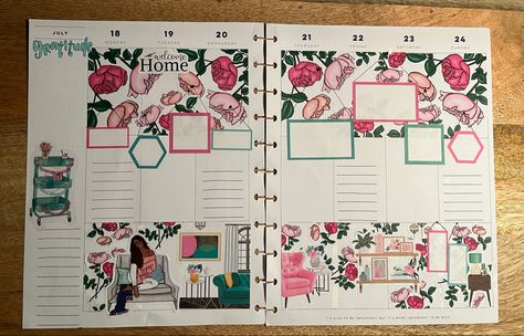 La Fleur Happy Planner Layout, Happy Planner Vertical Layout, Happy Planner Valentines Day Layout, Currently Page Happy Planner, Horizontal Happy Planner, Planner Vertical, Plan Planner, Live Love, Happy Planner