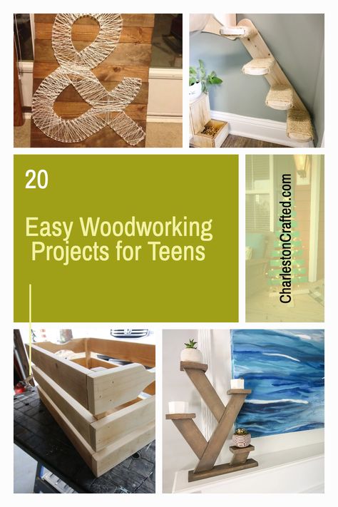 Get ready to roll up your sleeves and get crafty with these woodworking projects for teens! Whether you're a novice or have some experience, these beginner-friendly builds are sure to inspire creativity and fun. #TeenCrafts #DIYWoodworking Beta Club Woodworking Projects, Shop Projects High School, Easy Wood Projects For Kids, Cute Wood Projects, Wood Projects Simple, Kids Wood Projects, Building For Beginners, Kids Woodworking Projects, Quick Woodworking Projects