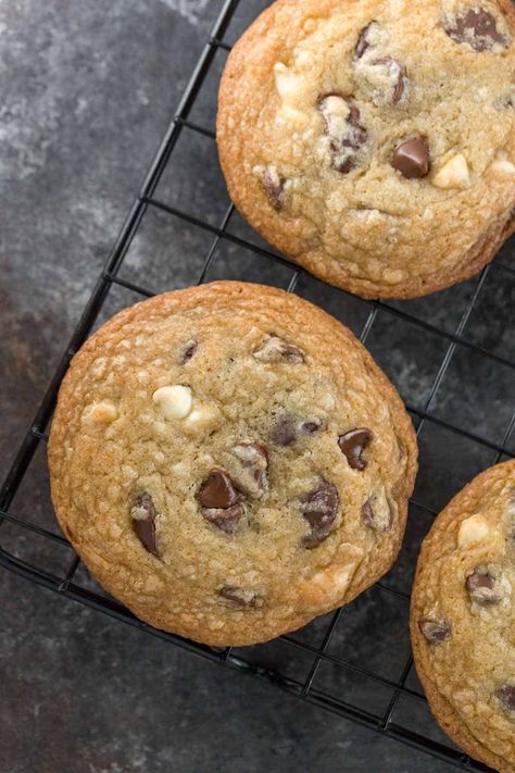 Triple Chocolate Chip Cookies Recipe - Jessica Gavin Jimmy Johns Cookie Recipe, Jumbo Cookies, Triple Chocolate Chip Cookies, Cookies Bakery, Triple Chocolate Cookies, Cookie Bakery, Chocolate Chip Cookies Recipe, Triple Chocolate, Bittersweet Chocolate