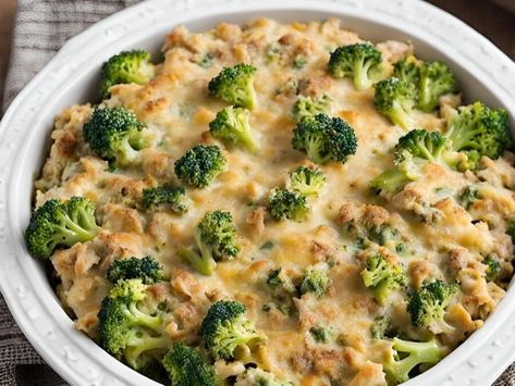 Creamy Tuna Broccoli Casserole: Comforting & Nutritious | The Foodie Fix | NewsBreak Original Tuna Broccoli Casserole, Tuna And Broccoli, Tuna Broccoli, Chicken Stuffing Casserole, Dried Dill, Traditional Mexican Dishes, Chicken Parmesan Casserole, Turkey Casserole, Easy Peasy Recipes