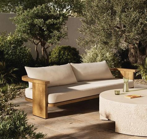 Modern Furniture, Modern Lighting & Home Decor | Save Up To 70% On Modern Designs Porch Furniture, Modern Outdoor Furniture, Box Cushion, Four Hands, Patio Sofa, Outdoor Lounge Furniture, House Furniture, Patio Seating, Outdoor Flooring