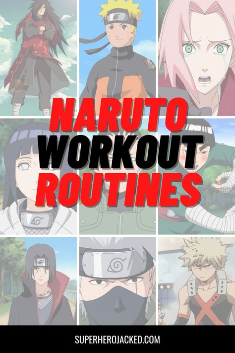 Naruto Workout Routine, Sakura Haruno Workout, Naruto Workout, Wellness Era, Different Workouts, Gym Routine, Workout Routines, Jump Rope, Training Programs