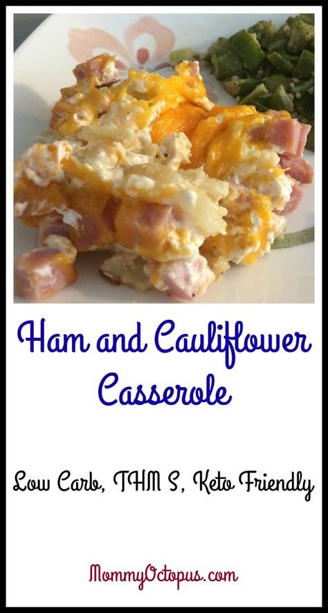 Ham and Cauliflower Casserole Ham And Cauliflower Casserole, Ham And Cauliflower, Keto Casserole Recipes, Desayuno Keto, Low Carb Meals, Low Carb Casseroles, Keto Casserole, Starting Keto Diet, Cauliflower Casserole