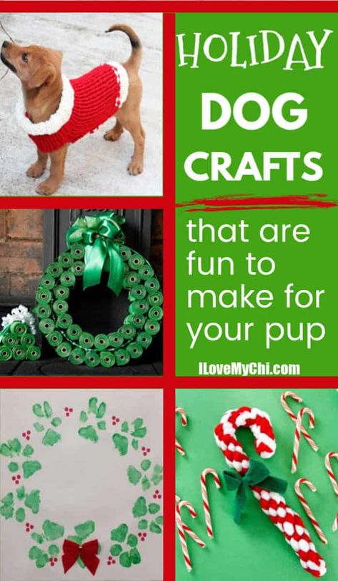 Looking for some new craft projects to do this season? Check out these fun crafts you can make for your dog! Dog Crafts Christmas, Christmas Dog Activities, Dog Friendly Christmas Decorations, Dollar Tree Dog Diy, Christmas Crafts For Dogs, Diy Dog Mom Gifts, Dog Christmas Activities, Dog Themed Christmas Tree Ideas, Diy Dog Christmas Gifts