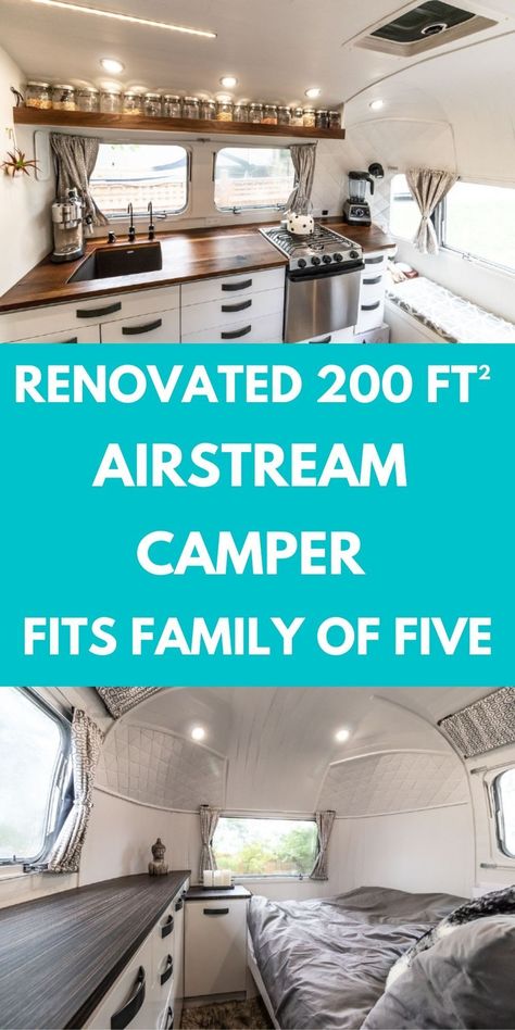 This Airstream 1976 land yacht 31 was turned into a stunning holiday home on wheels Airstream Land Yacht, Dining Booth, Land Yacht, Airstream Campers, Airstream Renovation, Home On Wheels, Family Of Five, Bus Conversion, Ikea Cabinets