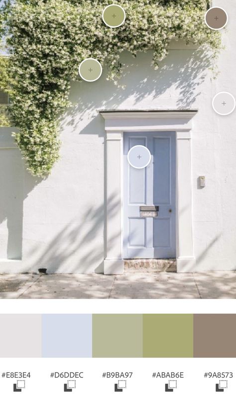 Front Door White House, Front Door White, Blue Front Door, Door White, Soft Baby, White House, Baby Blue, Front Door, Blue