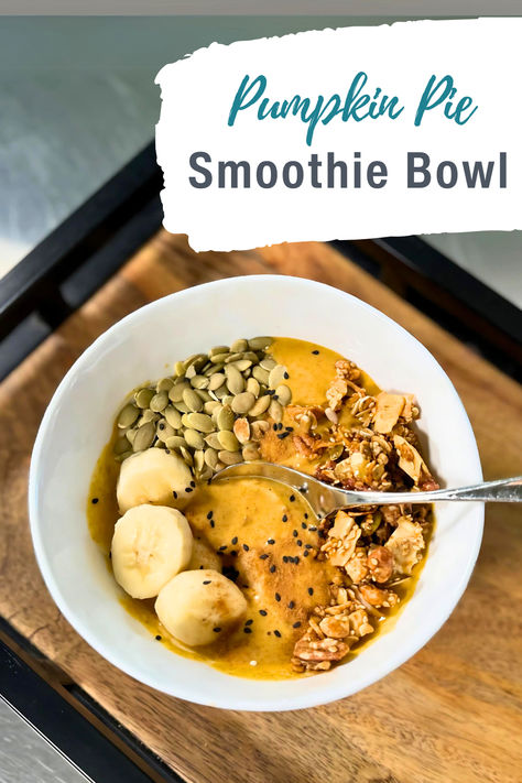 Satisfy your fall cravings with this creamy and nutritious Pumpkin Pie Smoothie Bowl!

Topped with crunchy pecans, pumpkin seeds, and granola, it’s the perfect blend of autumn flavors and textures. 

Quick, easy, and plant-based, this bowl makes for an ideal breakfast or snack! Ideal Breakfast, Pumpkin Pie Smoothie, Pumpkin Smoothie, Crunchy Pecans, Fall Flavors, Autumn Flavors, Pumpkin Seeds, Smoothie Bowl, Pecans