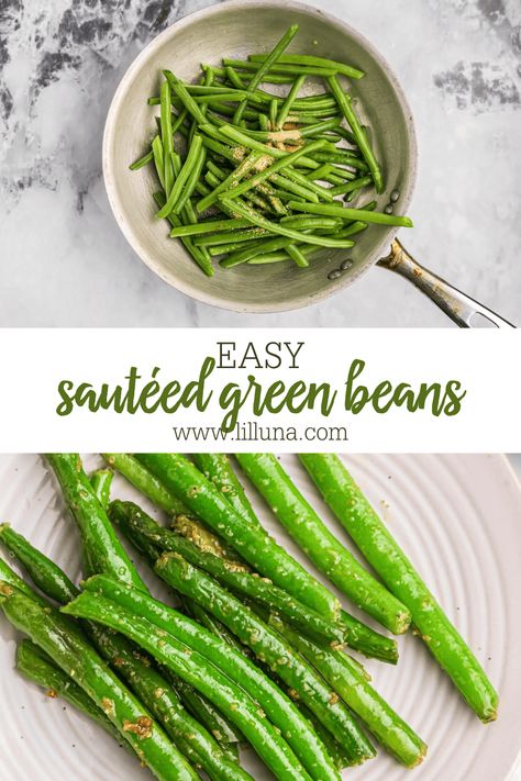 Seasoned Green Beans, Drink Board, Creamy Pasta Bake, Blanching Green Beans, Delicious Sides, Sauteed Green Beans, Can Green Beans, Steamed Green Beans, Garlic Green Beans