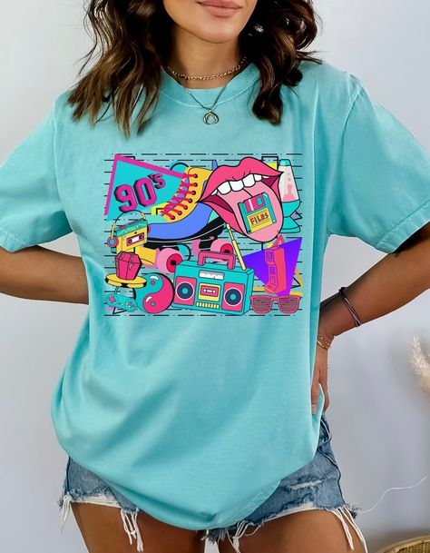 90s Theme, 90s Tees, 90s Shirts, Next Clothes, Valentines Day Shirts, Cute Tshirts, Party Shirts, Dye T Shirt, 90s Fashion