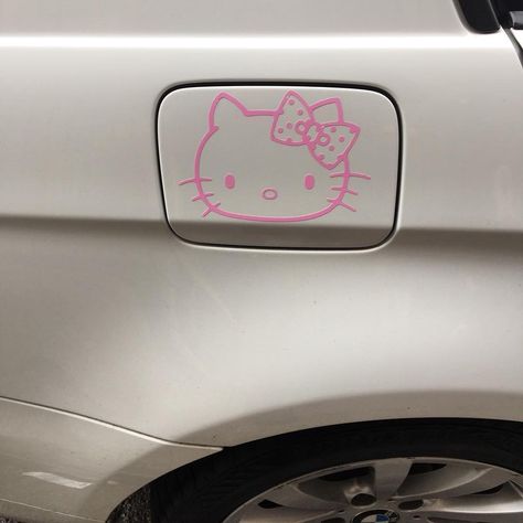 Hello Kitty Car Accessories, Car Items, Pink Car Accessories, Hello Kitty Car, Car Deco, Pink Cadillac, Girly Car, Car Goals, Cute Car Accessories