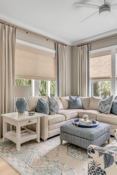 A Feminine Coastal Retreat by CHD Interiors - Charleston Home + Design Magazine, Home Professionals, Charleston SC Charleston Coastal Decor, Charleston Home Aesthetic, Charleston Style Home Interior, Charleston Homes Interiors, Drapery Inspiration, Carpenter House, Charleston Interior Design, Walnut House, South Carolina Homes