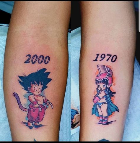 Tattoo Parejas, Dbz Tattoo, Belly Tattoos, Matching Couple Tattoos, Anime Tattoo, Anime Dragon Ball Goku, Matching Couple, Dragon Ball Goku, Anime Tattoos